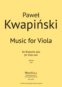M4V-1065 &bull; KWAPINSKI - Musik für Bratsche - Bratschenstimme